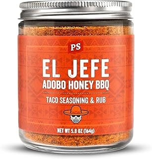 PS Seasoning El Jefe - Adobo Honey Spice Blend & Adobo All-Purpose Seasoning Dry Rub for Tacos, Fajitas, Chicken, Pork, Beef - Mexican Street Taco Seasoning Mix for Grilling, Smoking, Baking, Roasting