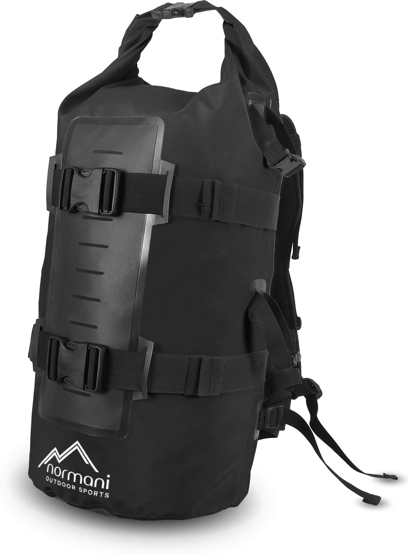 normani Wasserdichter Rucksack mit Seesack-Verschluss 40 Liter Schwarz 40 Liter