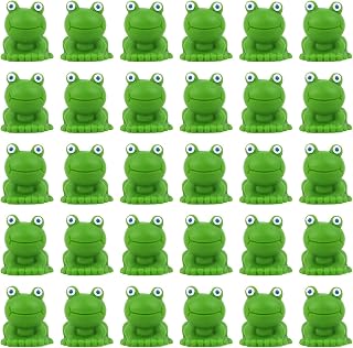 CCINEE 30 Pcs Resin Mini Frogs Green Frog Miniature Figurines Fairy Garden Miniature Moss Landscape DIY Terrarium Crafts Ornament Accessories for Home Décor