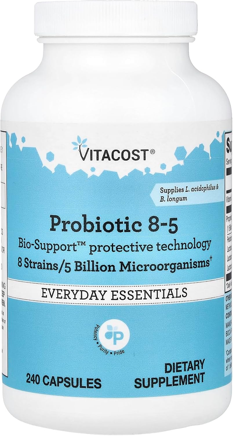 Vitacost Probiotic 8-5"8 strains / 5 Billion CFU" - 240 Vegetarian Capsules