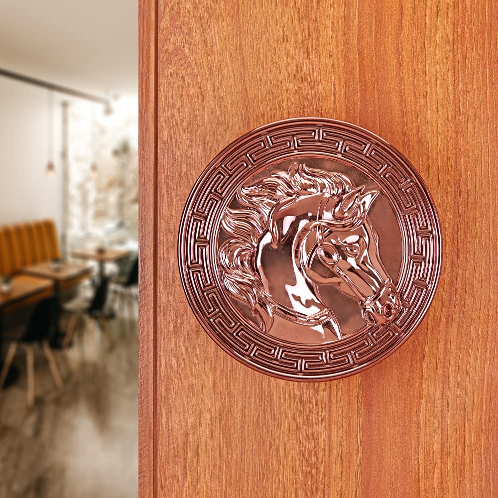 LAPO Horse Main Door Handle, Door Handles for Main Door, Wooden & Glass Door Pull Handle, Door Hardware (4 inches, Round Diameter 5 inch-Pack of 1) Rose Gold Finish | 3 Years Warranty (B09C95LLNF) Amazon Price History, Amazon Price Tracker