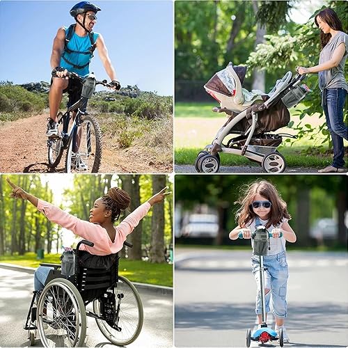 Miniatura 8 de Soporte para botella de agua para manillar de bicicleta, se adapta a tazas de diámetro de menos de 3.6 pulgadas, se adapta a cochecitos, scooters,