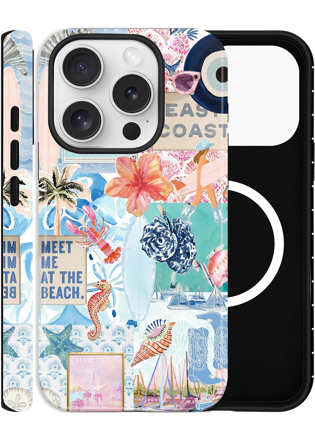Coque iPhone 16 Pro esthétique premium avec finitions océan épurées