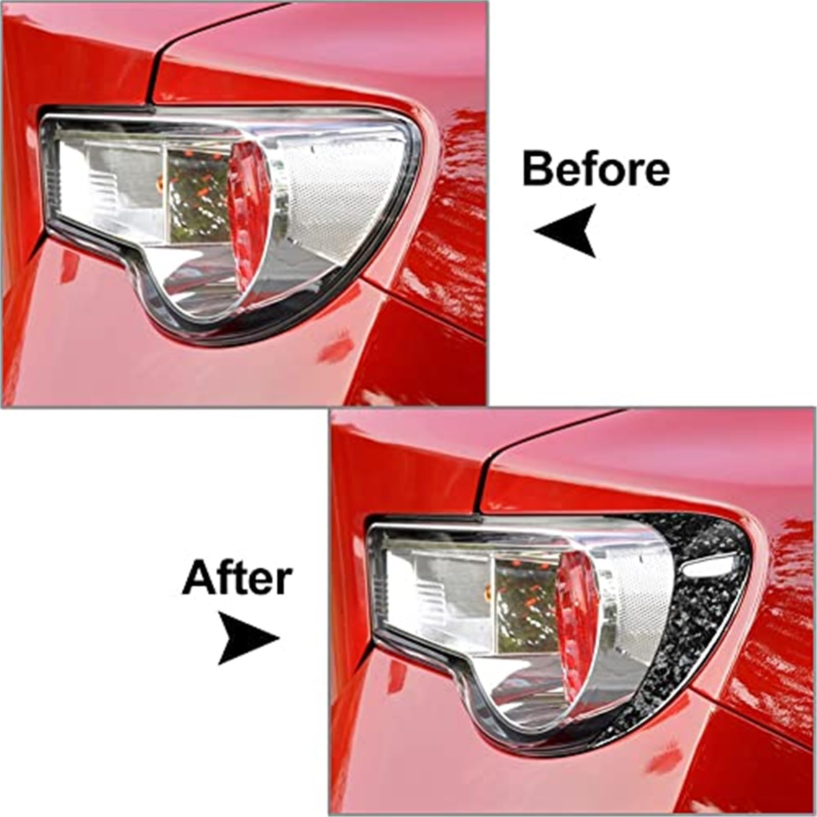 Cubierta decorativa for faros delanteros, reemplazo de la
