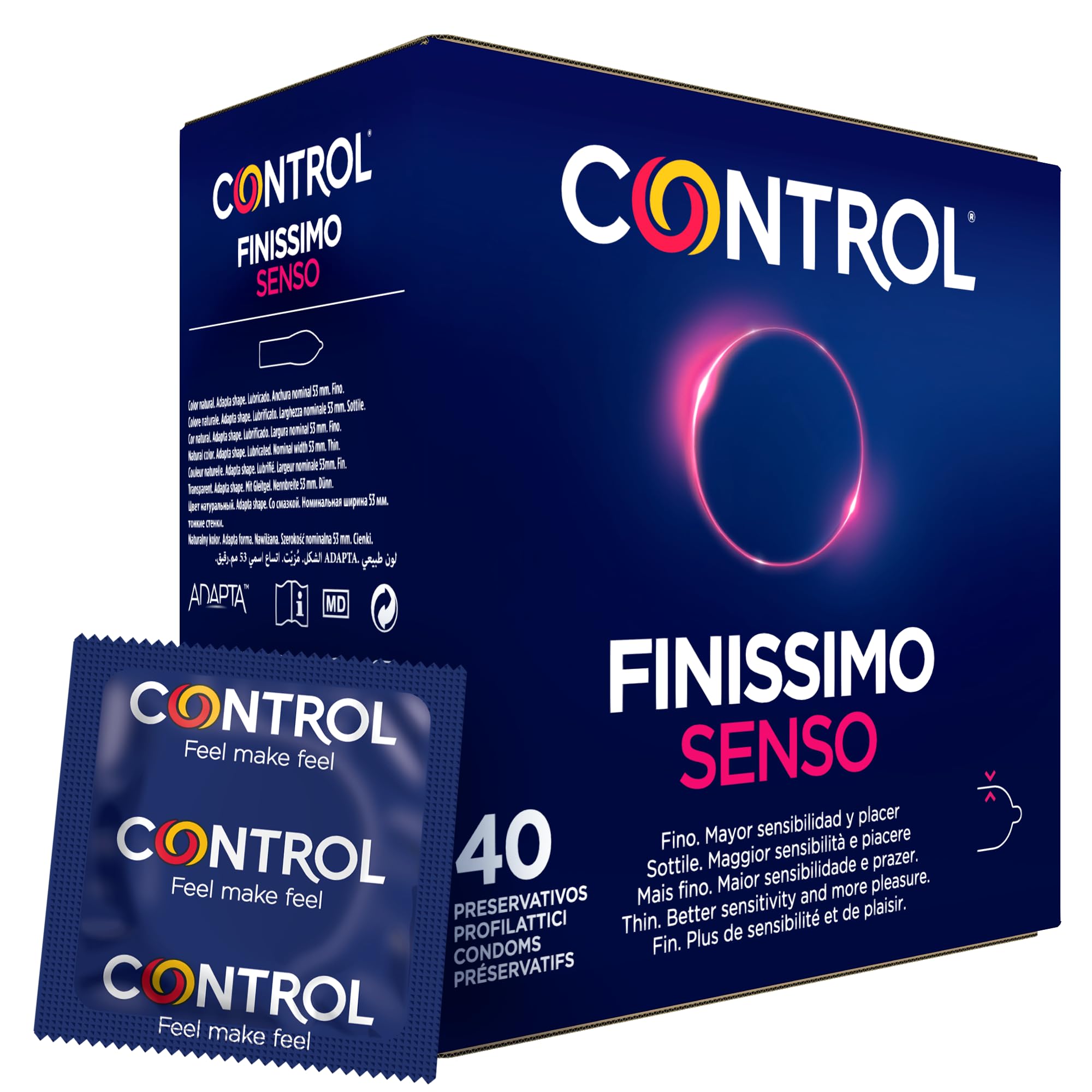 CONTROL Finissimo Senso Ultrafeine Kondome aus Naturlatex 40 Stück