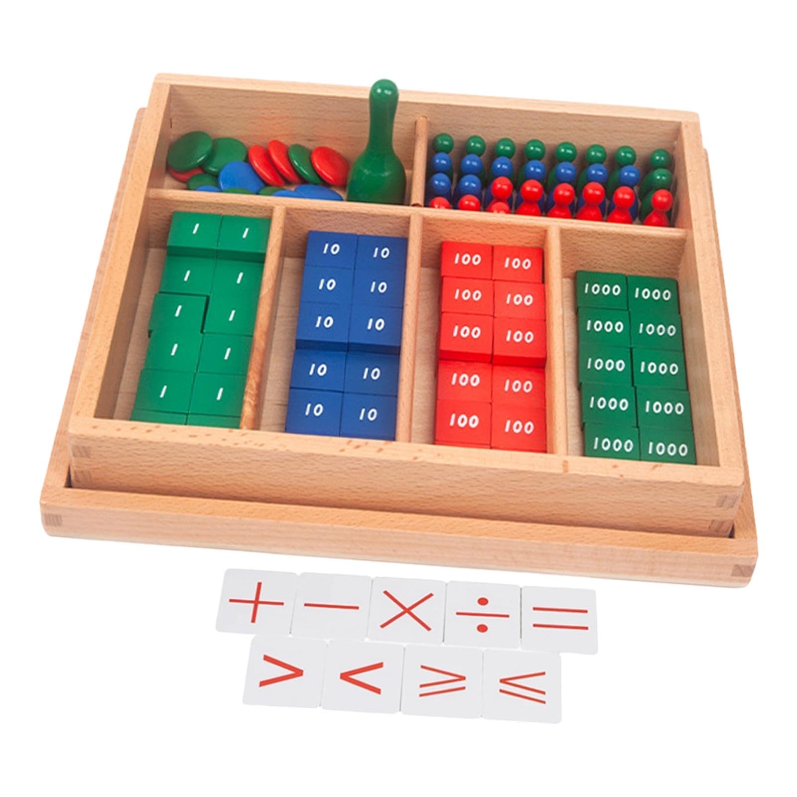Juego de Sellos Matemáticos para Niños, Juguete Matemático, Herramienta Profesional para Preescolar, Material Didáctico.