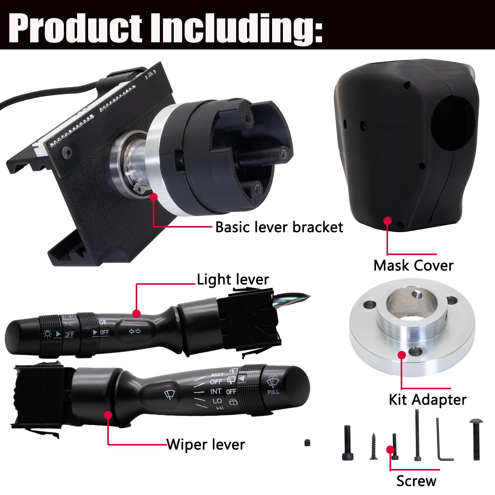 Benshuuk DIY Drehsignalwischer Hebel Kombinationsschalter für G27 / G29 / G920 / G923 oder Moza Spiel Lenkrad; PC Rennsimulator für ATS ETS2 OMSI 2 Euro/American Truck (For G27/G29/G920)