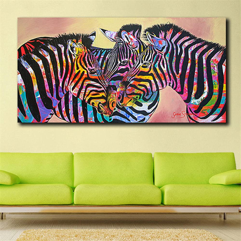 Peinture diamant zèbre 5D grand format pour combler les murs vides avec un art strass vibrant