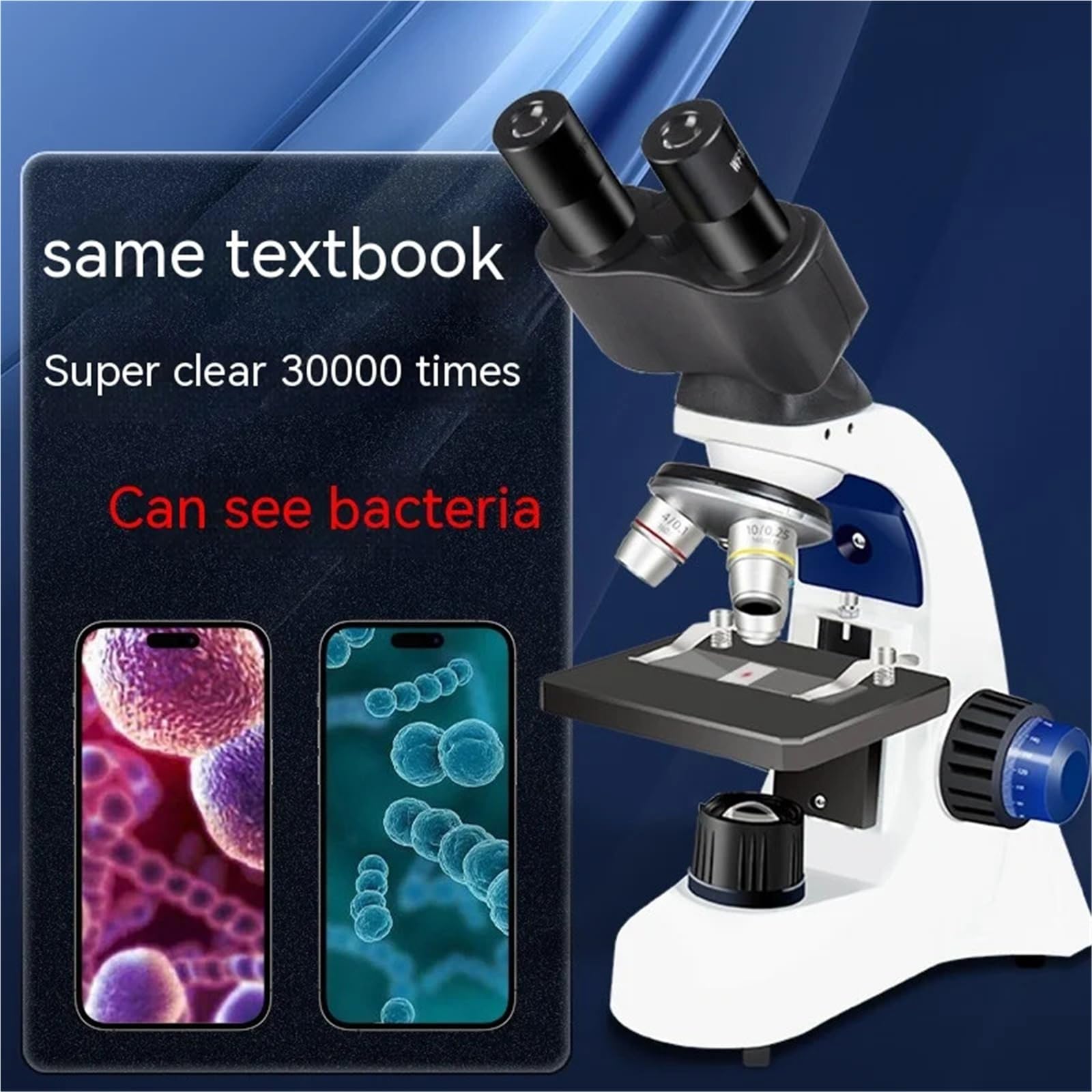 Microscopio Microscopio biológico binocular profesional 40-1600X electrónico de alta potencia