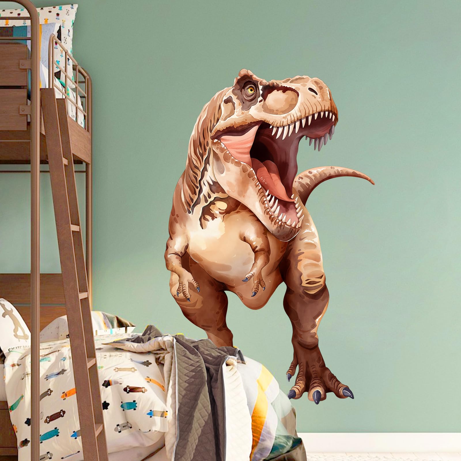 Pegatinas de Pared Dinosaurio Grande, Vinilos Decorativos Pared Tiranosaurio Dino, Adesivos Paredes Decoración para Habitación Infantil Dormitorio ludoteca (W78 * H124 cm)