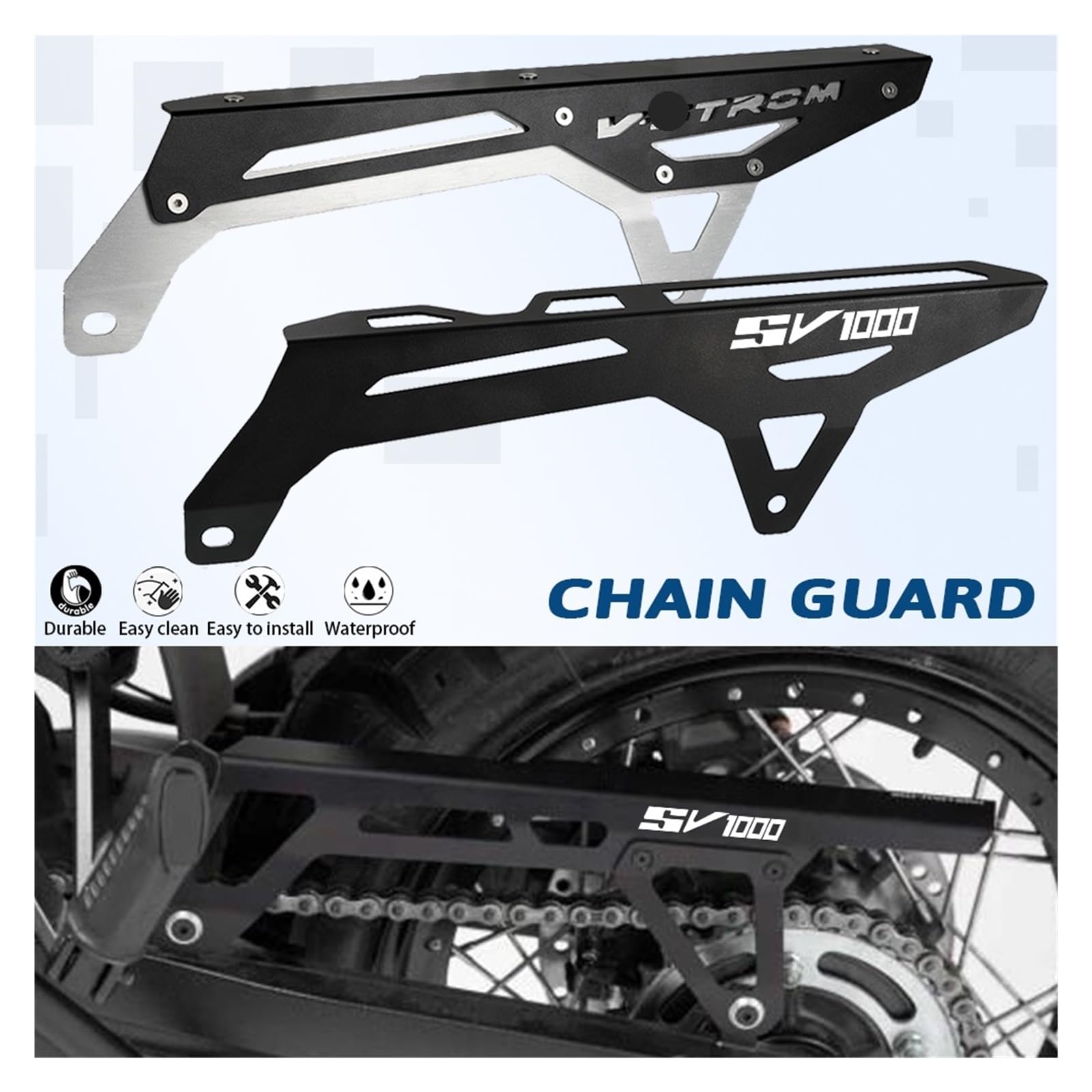 FÜR Suzuki SV1000N SV1000S DL650 DL1000 DL1050 V-Strom 650 1000 1050 Kettenrad Abdeckung Kette Protector Schutz Kette Gürtel Schutz Abdeckung Kettenradabdeckung