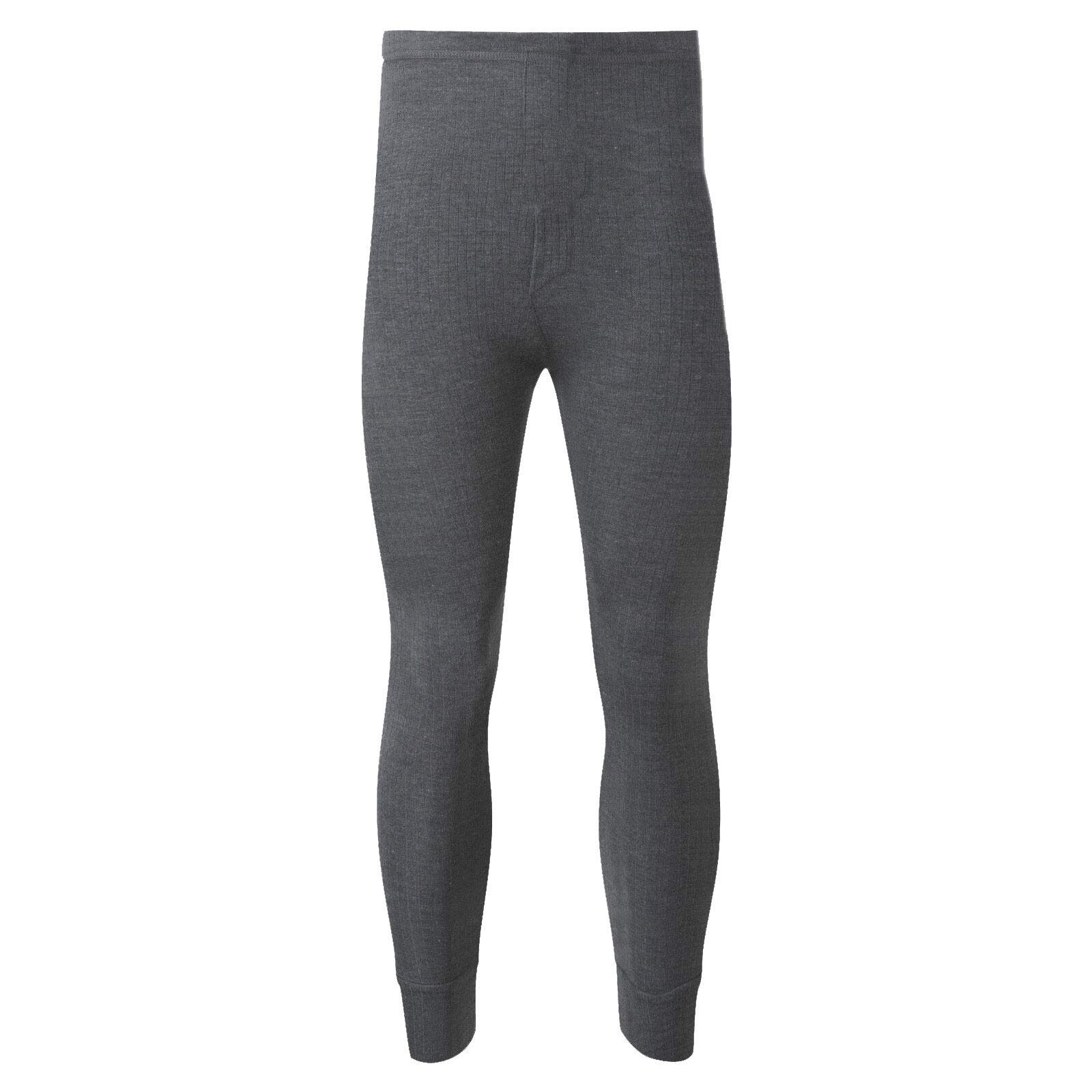 Lifeessentials Men's Grey Warm Thermal Long John Ski Underwear (Medium Waist 33-35In (84-89Cm), )