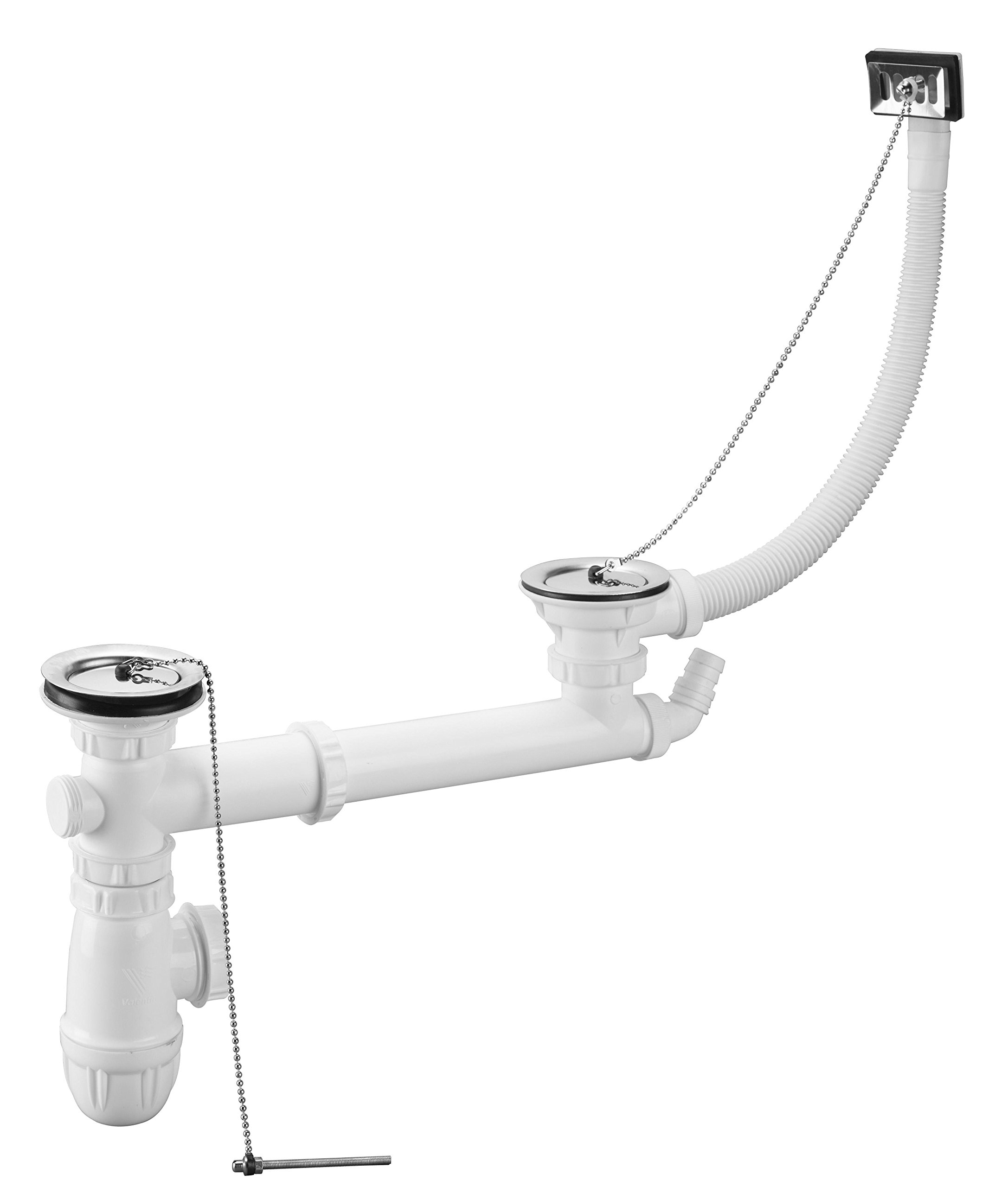 Vidage évier grès complet Boutté 1181284 double bac ø 60 étanche et durable