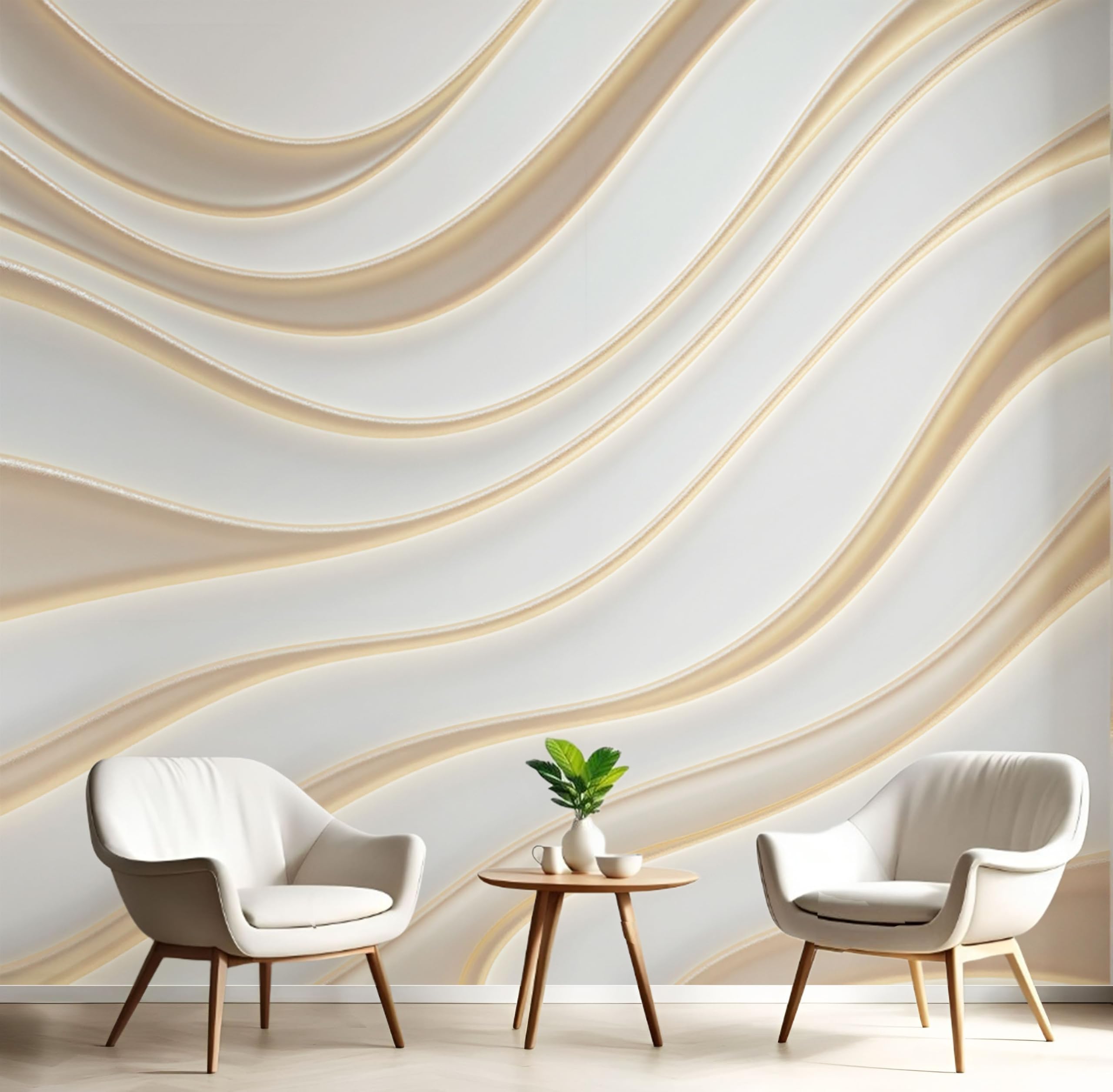 Papier peint géométrie moderne pour sublimer le mur de votre salon rétro branché