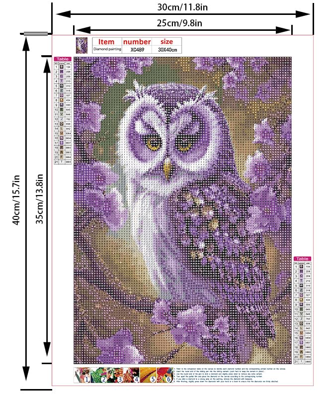 Diamond Painting Tier Motiv 30x40cm - 5D DIY Bastelset Für Erwachsene & Kinder, Inkl. Werkzeuge