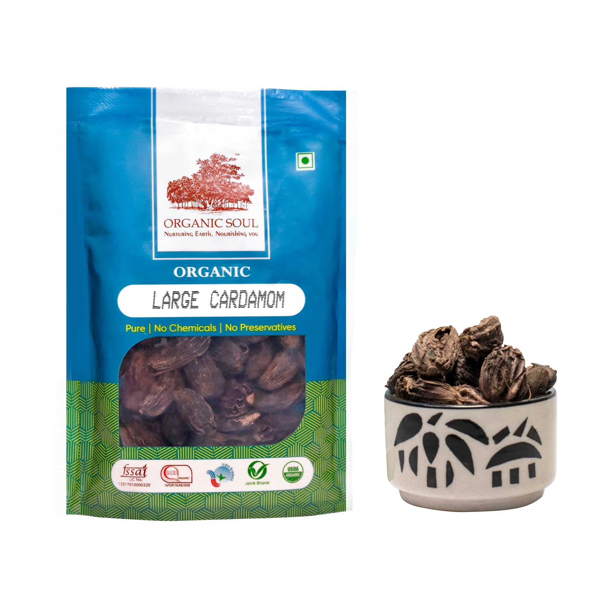 Organic soul - Organic Black Cardamom Whole 100_Gm | Sabut Badi Elaichi | Badi Elaichi | Kali Sabut Elaichi | Indian Spices 100gm large Cardamom (B09HSQCRVV) Amazon Price History, Amazon Price Tracker