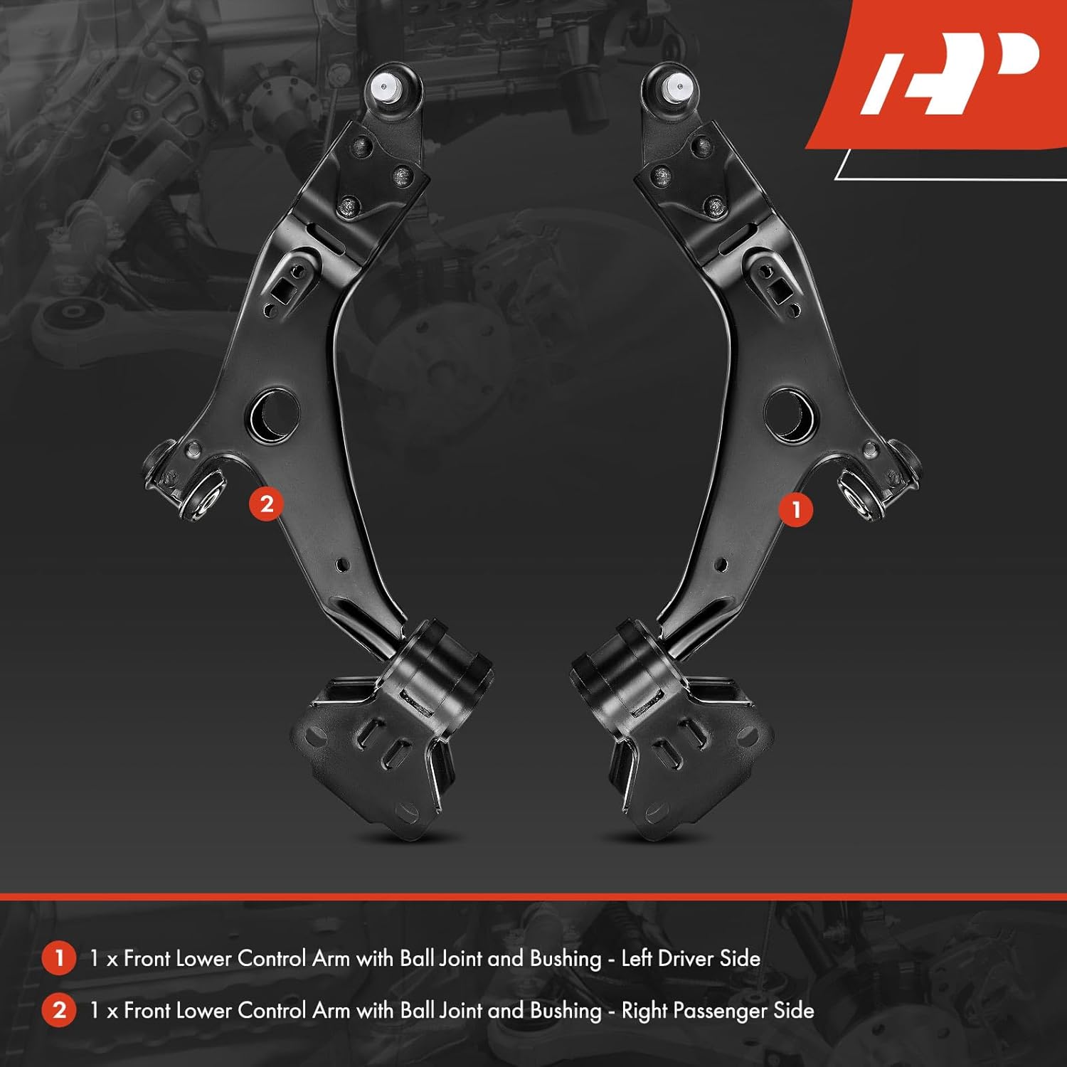 A-Premium 2 x Front Lower Control Arm, with Ball Joint and Bushing Assembly, Compatible with Ford Escape 2013 2014 2015 2016 2017 2018 2019
