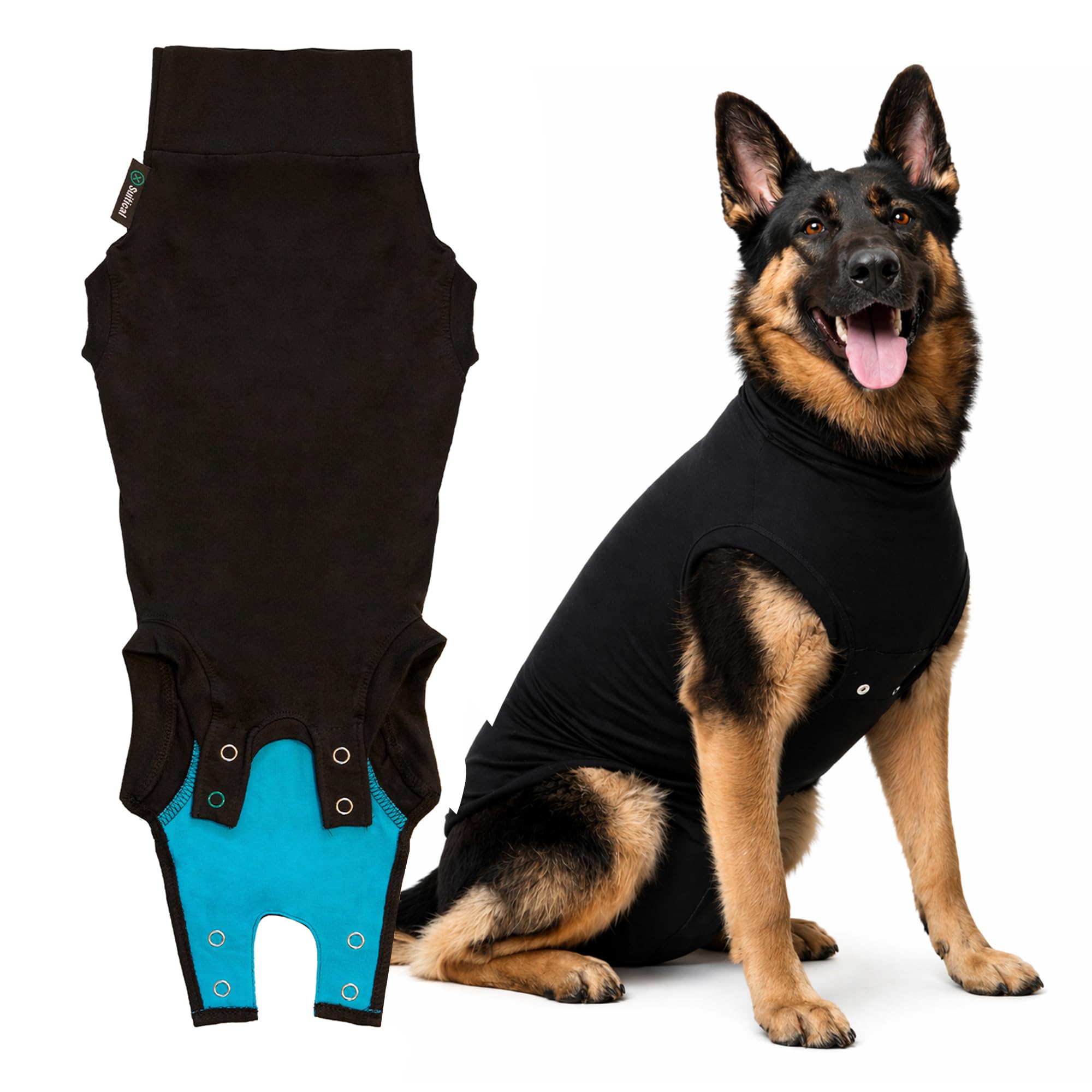Suitical Recovery Suit Dog, Extra Large, Black
