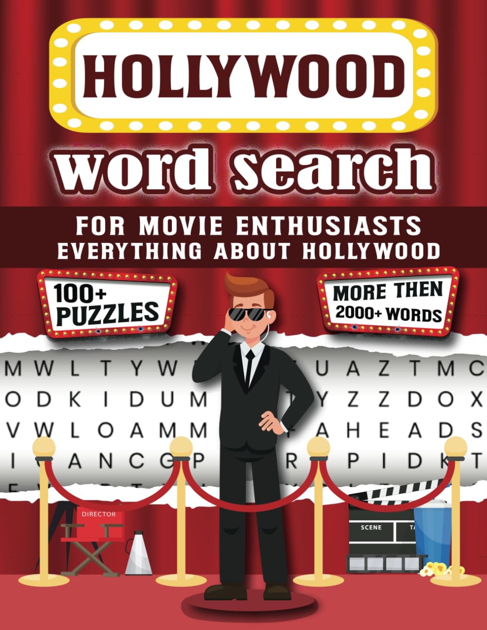 Hollywood Word Search Puzzle: Lights, Camera, Relaxation! For Movie Enthusiasts, Everything about Hollywood, Large Print Word Search Puzzles for Adults,Seniors & Teens