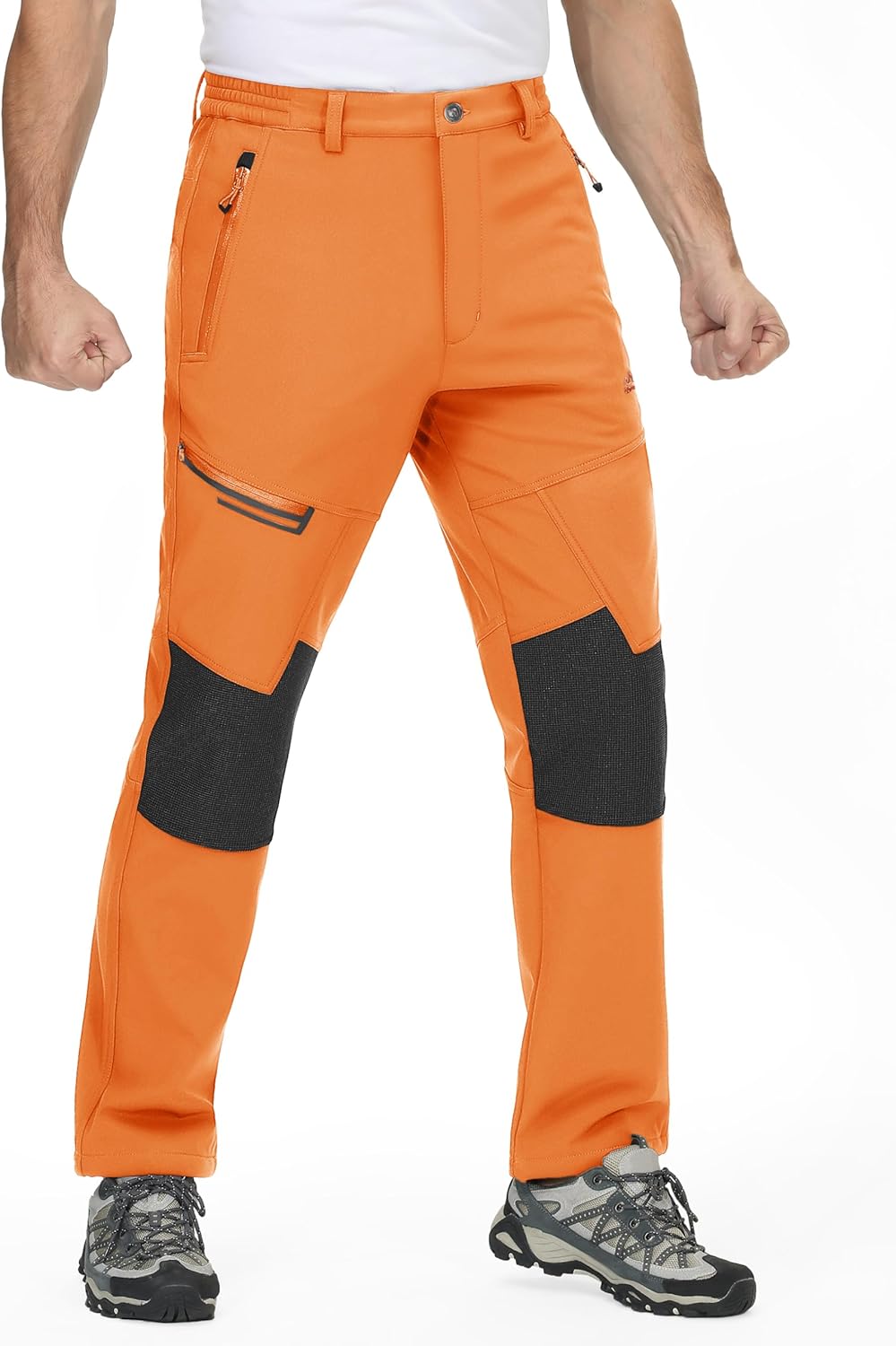 TACVASEN Men's Snow Ski Pants Winter Fleece Lined Pants for Mens Water Resistant Snowboarding Hiking