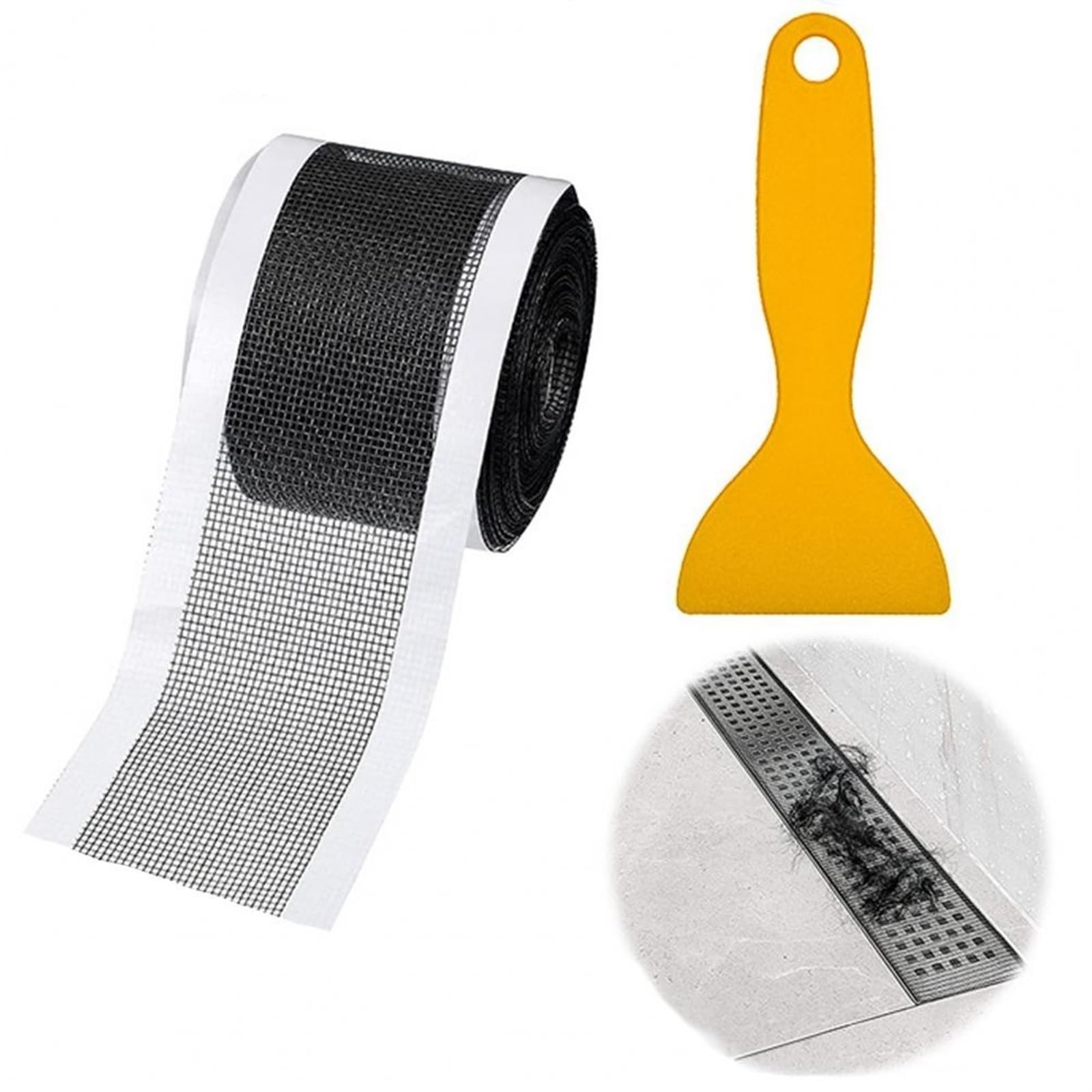 Colador de Pelo for desagüe de Ducha, Autoadhesivo, Pegatinas for desagüe de Suelo, Filtro de Malla desechable for Fregadero(Small-B)