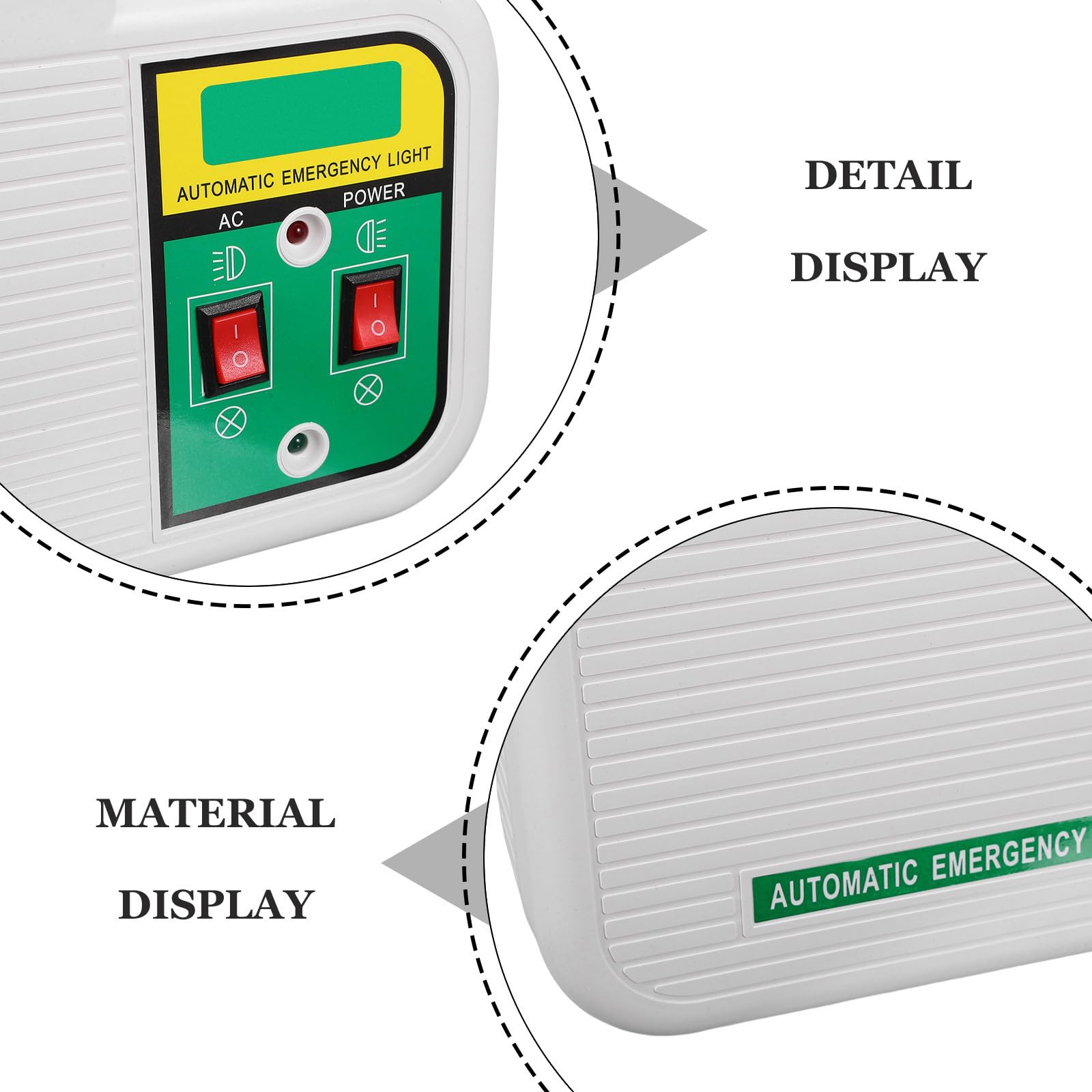 TOPBATHY Lampada di Emergenza LED a Doppia Testa da Parete Bianca | Plastica, Testa Regolabile e Batteria di Backup, per Corridoi e Vie di Evacuazione in Hotel e Cinema