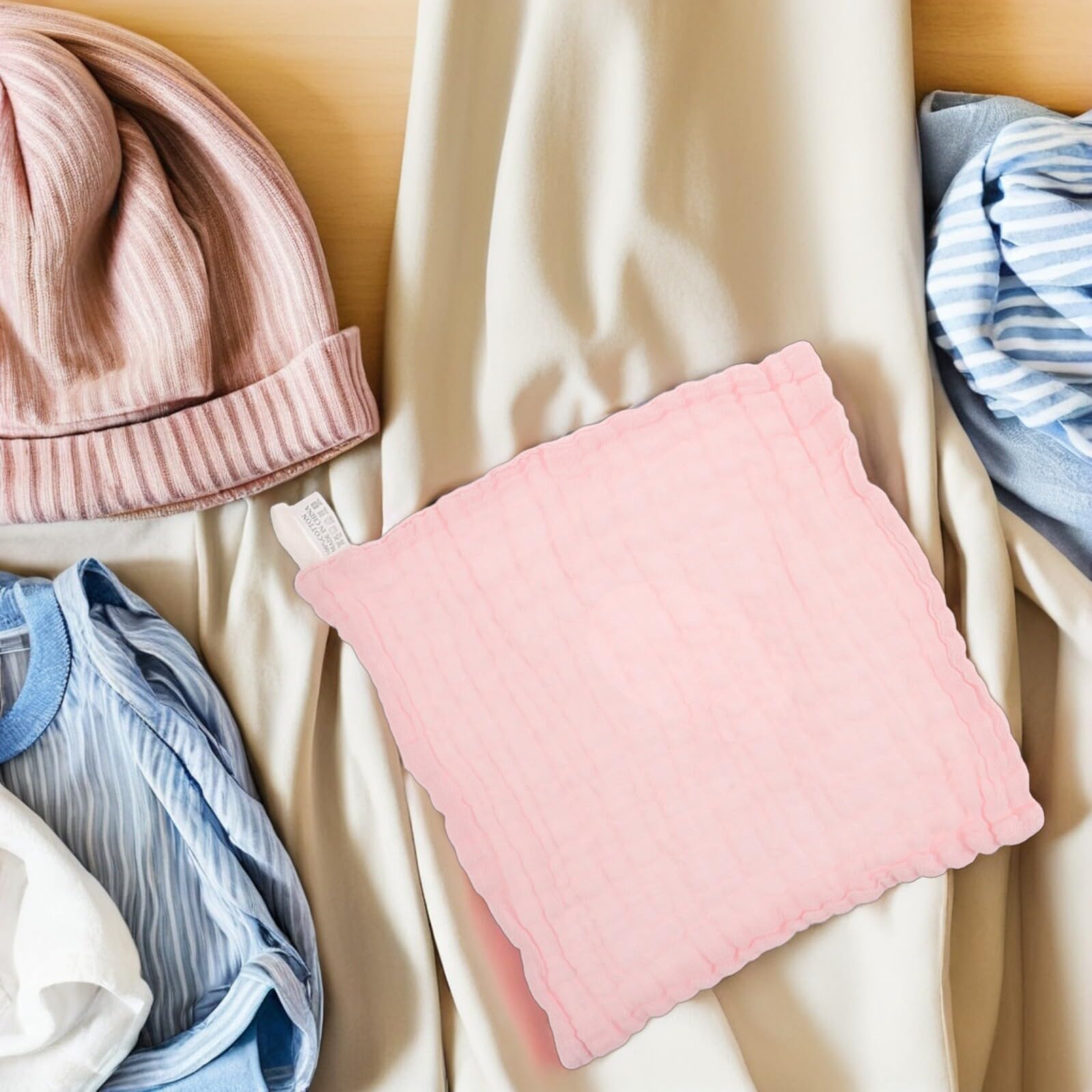 18 Piezas Paño de Algodón Puro para Ñiño de Seis Capas, Absorbente y Lavable a Máquina, Adecuado Cuidado Diario Baño del Recién Nacido