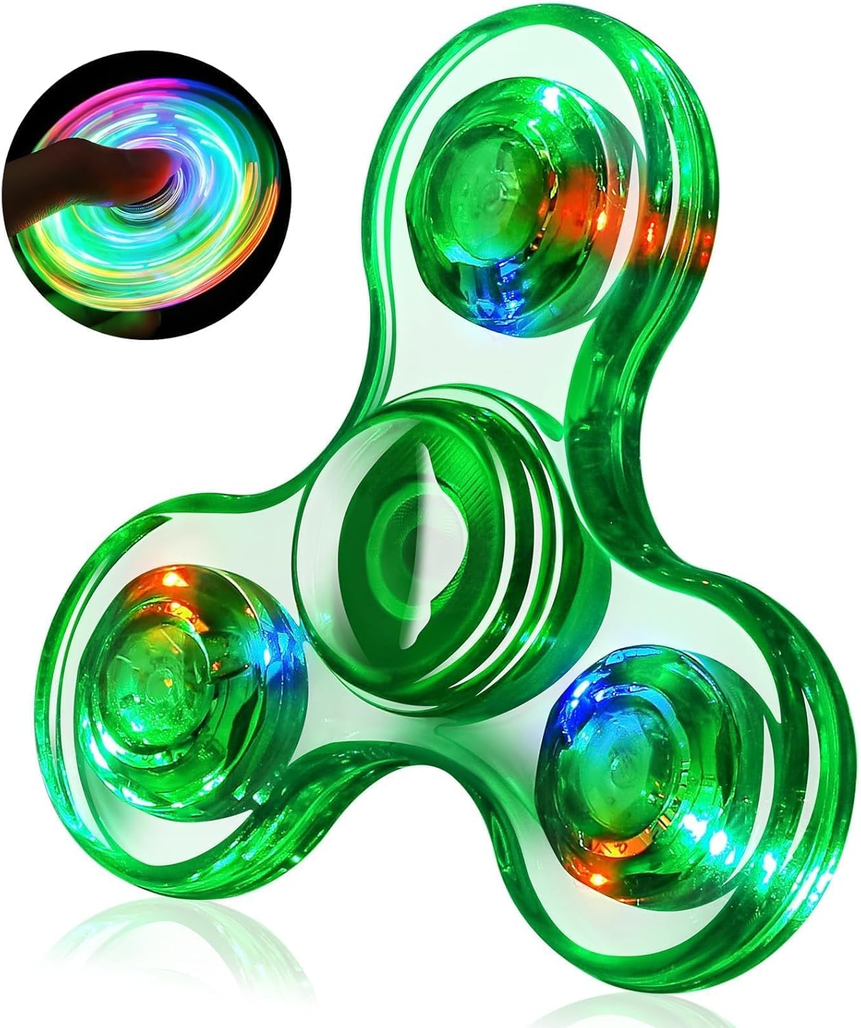 Fidget Spinner for Kids Adults, Light up Sensory Fidget Toys for Kids 4-8-12, Classroom Prizes LED Glow in The Dark Hand Spinner for ADHD Autism Toys Boys Girls 3-5 Teen Boy Gifts Kids Mini Fidgets