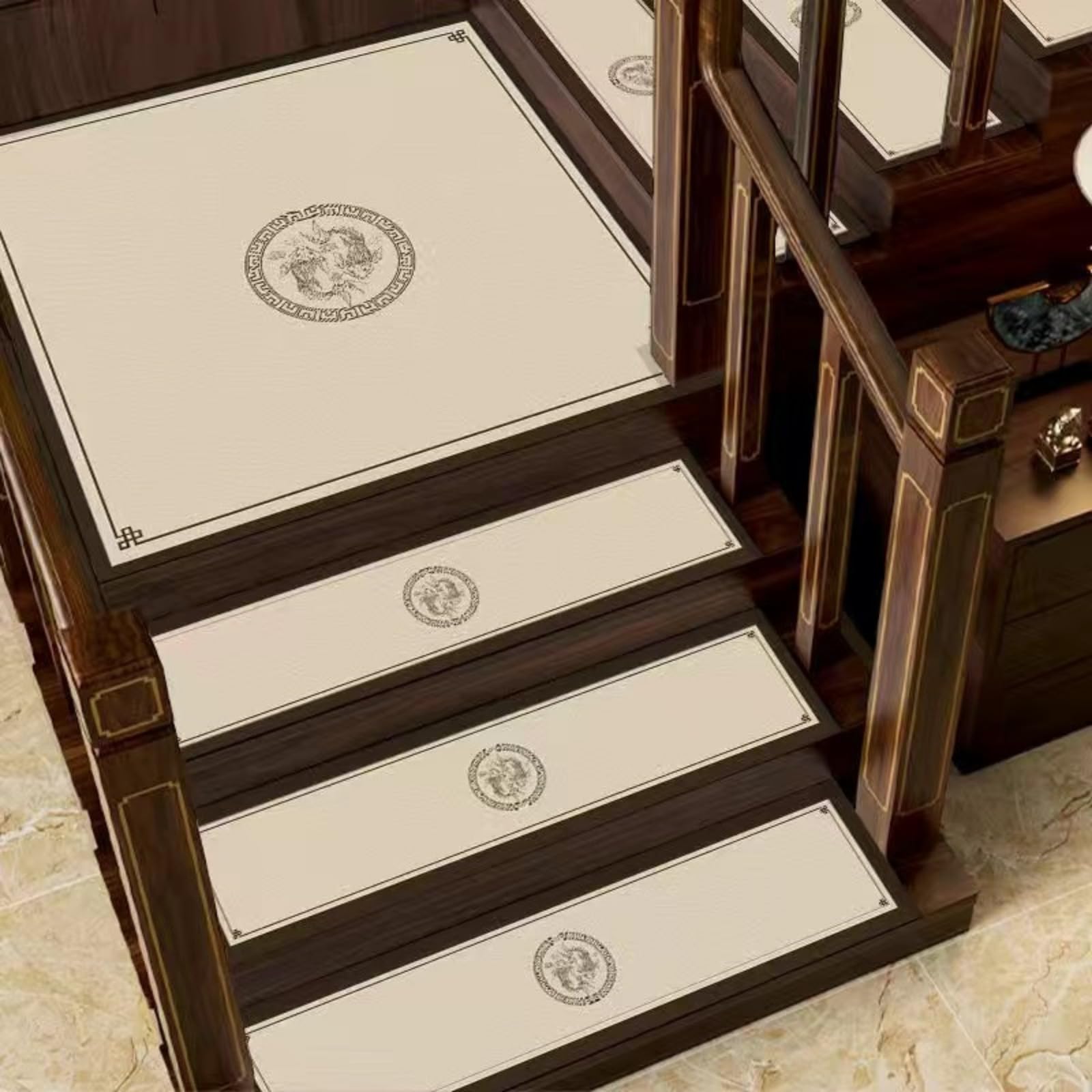 Alfombras para escaleras de 26 x 70 cm lavables que evitan resbalones y ruidos en el hogar