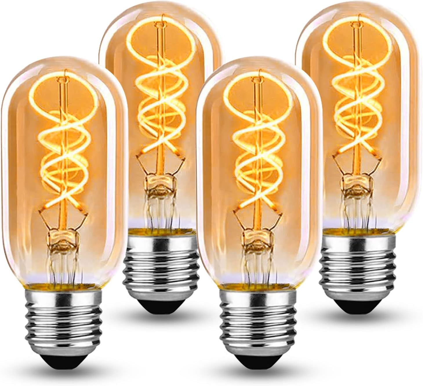 HUSTUNG Ampoule LED E27 Vintage, Ampoule E27 Vintage Dimmable 4W T45