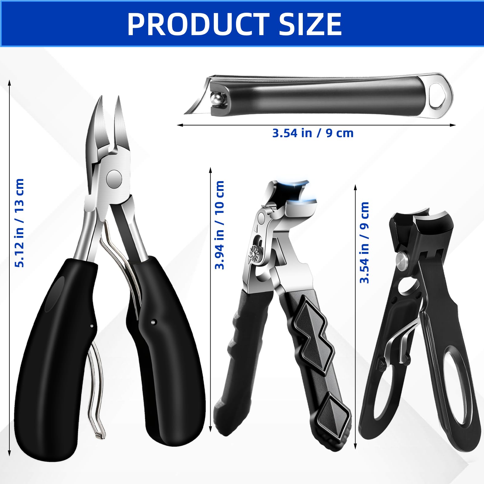 6PCS Nail Clipper Set with Stainless Steel Nail Care Tools