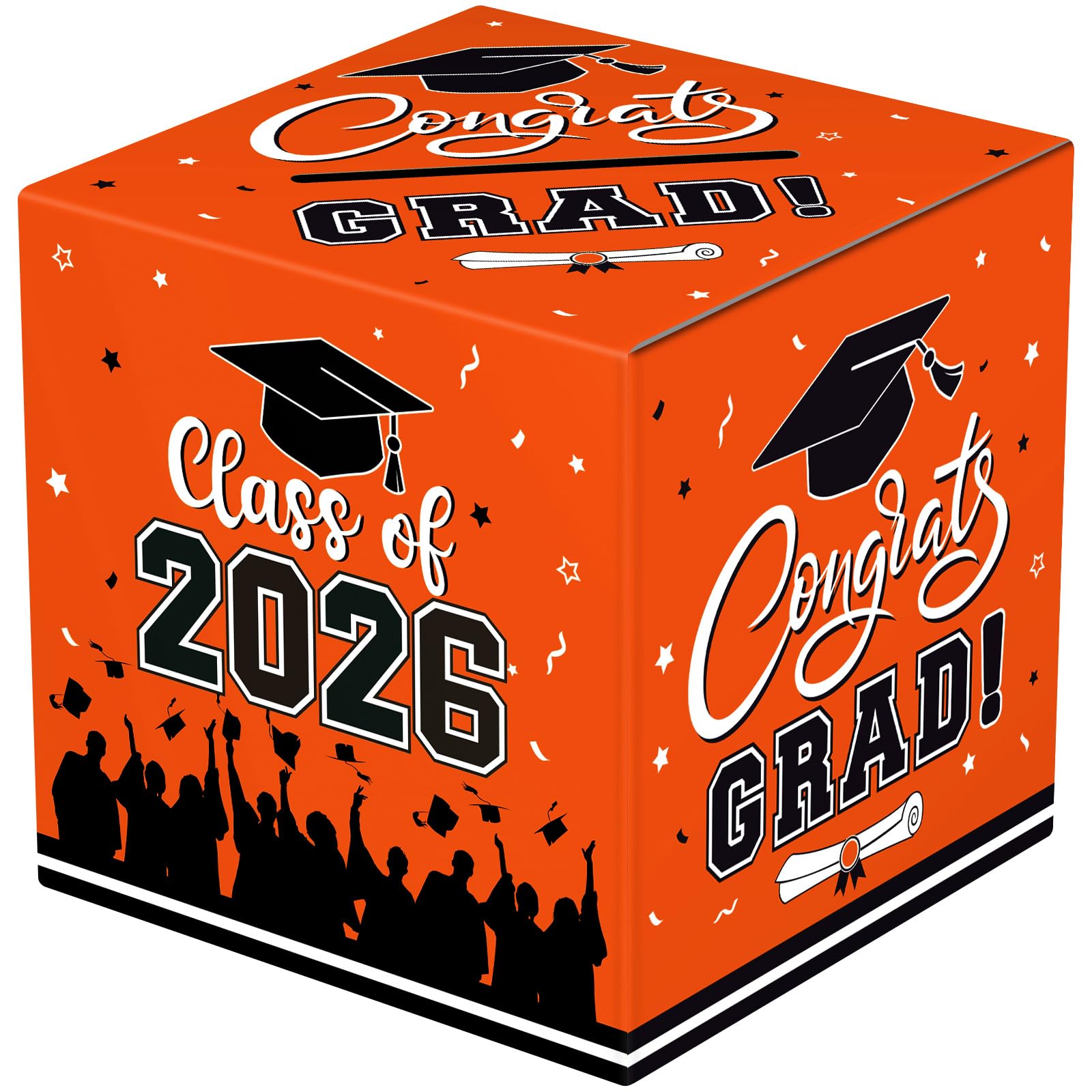 congrats grad card box Amazon.com: Funrous Large 2026 Blue and Black Graduation Card Box with 30  Pcs Advice Card Gift Money Box Congrats Grad 3D Cap Top Holder Class of  2026 Party Decorations College Graduation Supplies :