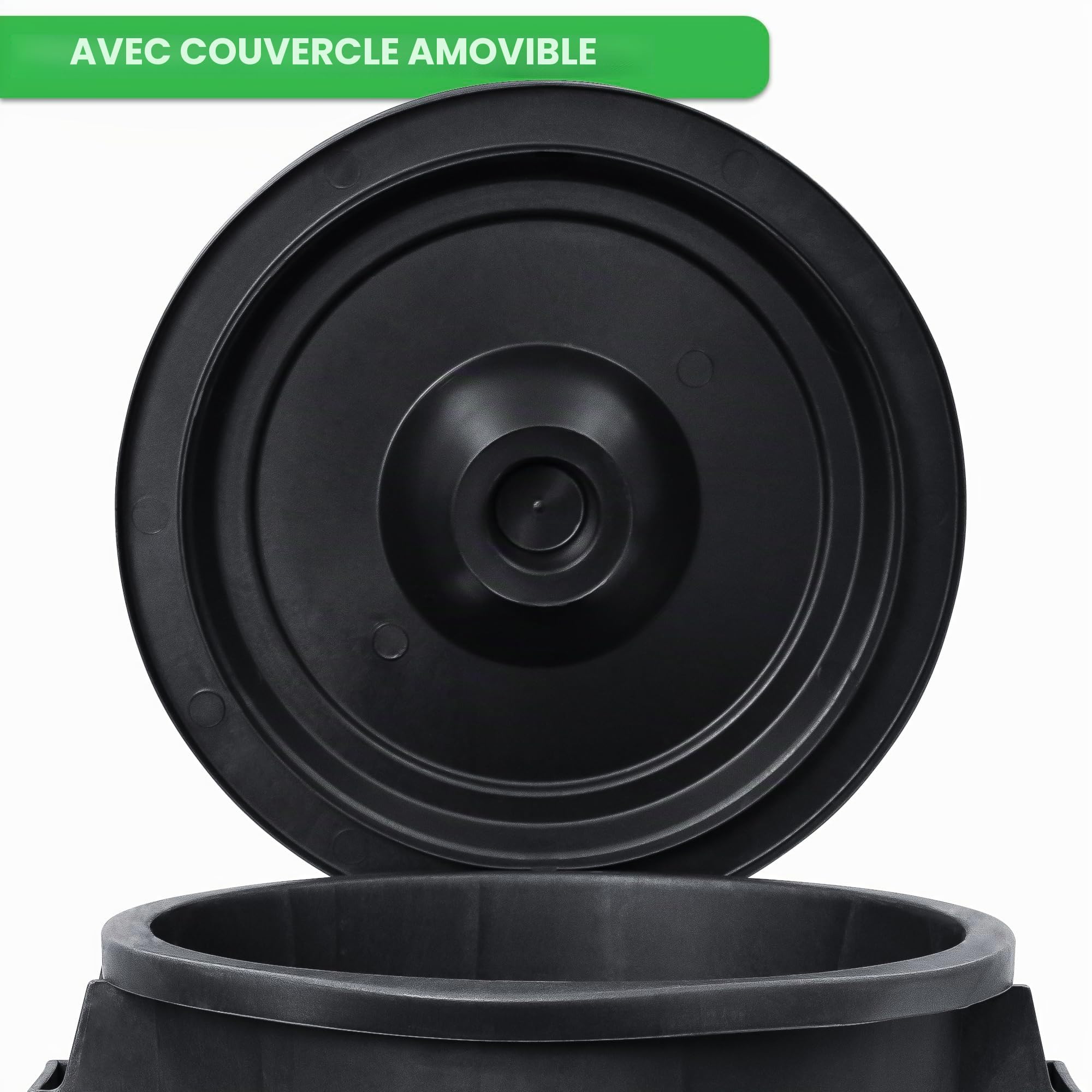 YourCasa Poubelle 70 L - Poubelle avec couvercle verrouillable - Poubelle avec poignées de transport pour jardin - Poubelle à nourriture ou récupérateur d'eau de pluie petit - Citerne à eau / Poubelle