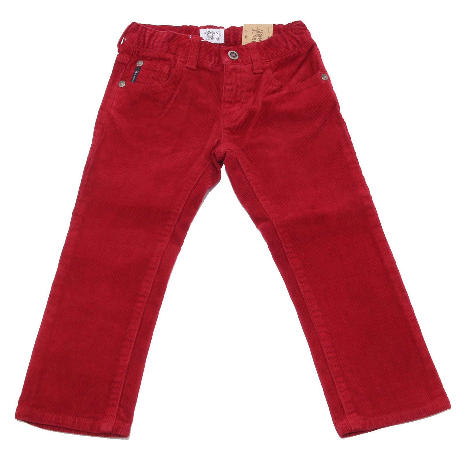 Emporio Armani6019R Pantaloni Bordeaux Bimbo Armani Junior velluto a Coste  Trousers Pants Kids