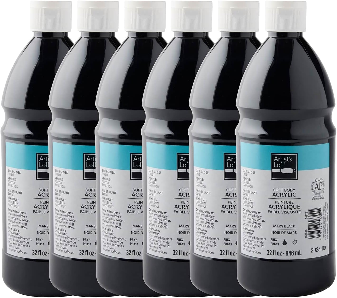 6 Pack: Soft Body Acrylic 32oz.