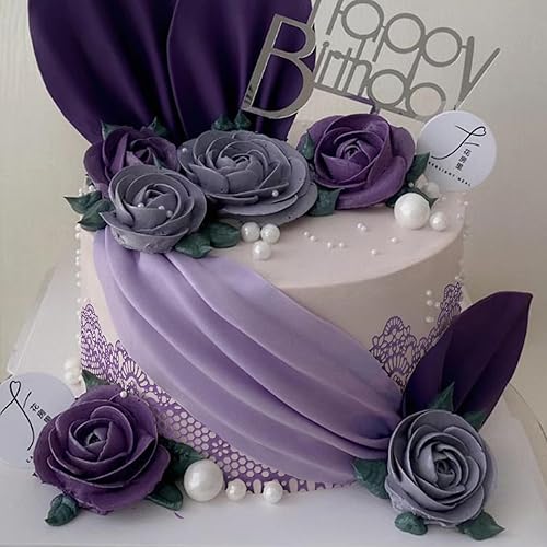 Miniatura 5 de Listo para usar entramado comestible de encaje para tartas con margarita pequeña, 14 pulgadas, juego de 10 piezas