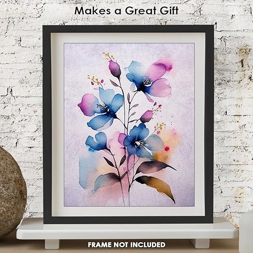 Miniatura 3 de Wild Blue Flowers Botanical Farmhouse Wall Art Poster Print, Boho Flower Decoration, Aesthetic Floral, Nature Pictures for Bedroom, Bathroom,