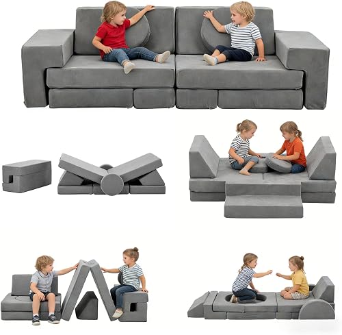 Canape pour Enfant Modulaire，Chauffeuse 2 Places，Chauffeu LALAHO