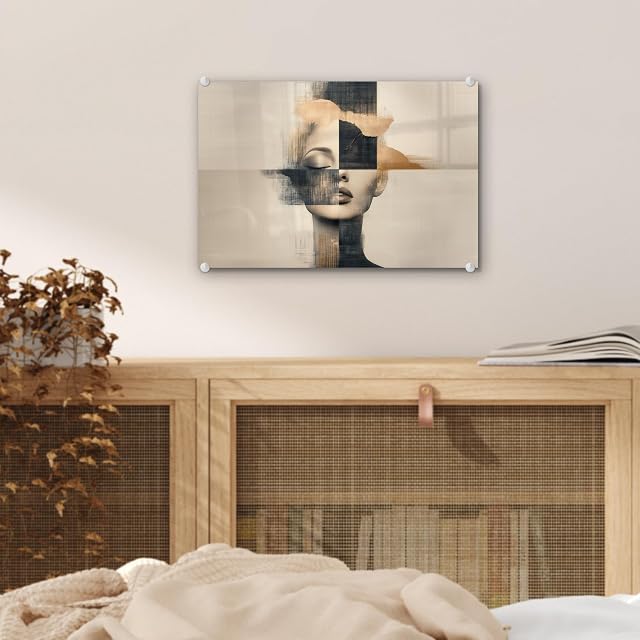 Foto 5 de 7 de MuchoWow© Decoración Cristal Vidrio Hogar Moderno Cuadro Estilo Dormitorio