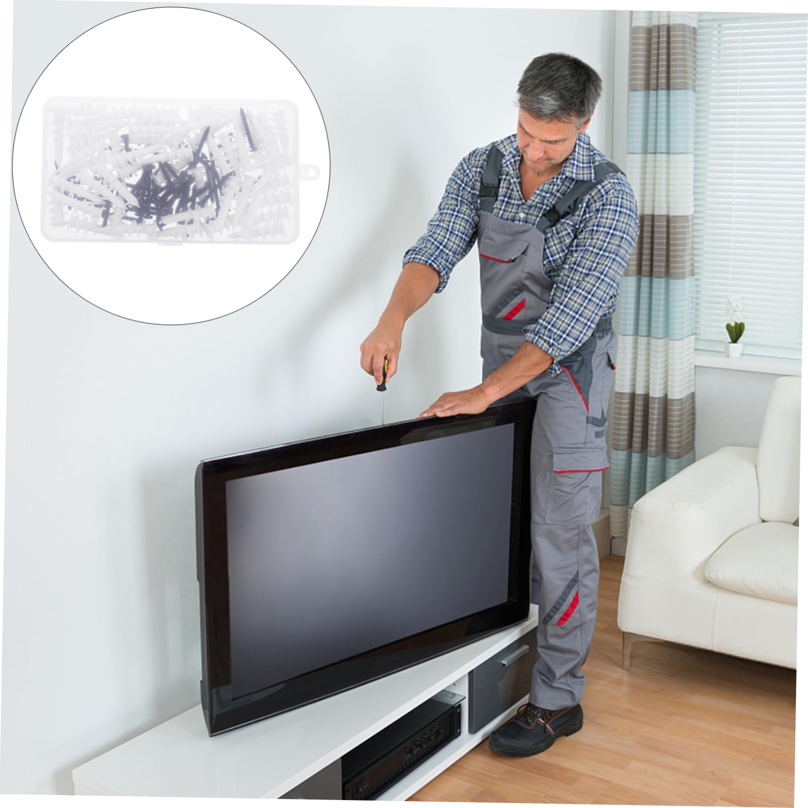 Cabilock Self-Tapping Screws for Drywall 1 Set Wall Anchors Screw Anchors Easy Install Kit