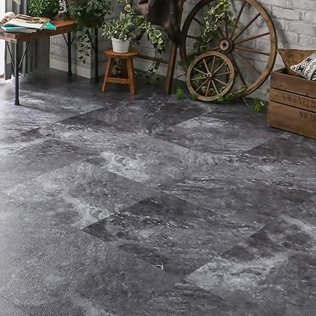 Amazon Co Jp グラムスタイル フロアタイル 貼るだけ 粘着タイプ 大理石調 床材 6畳用 48枚入 ロッキング Diy 工具 ガーデン