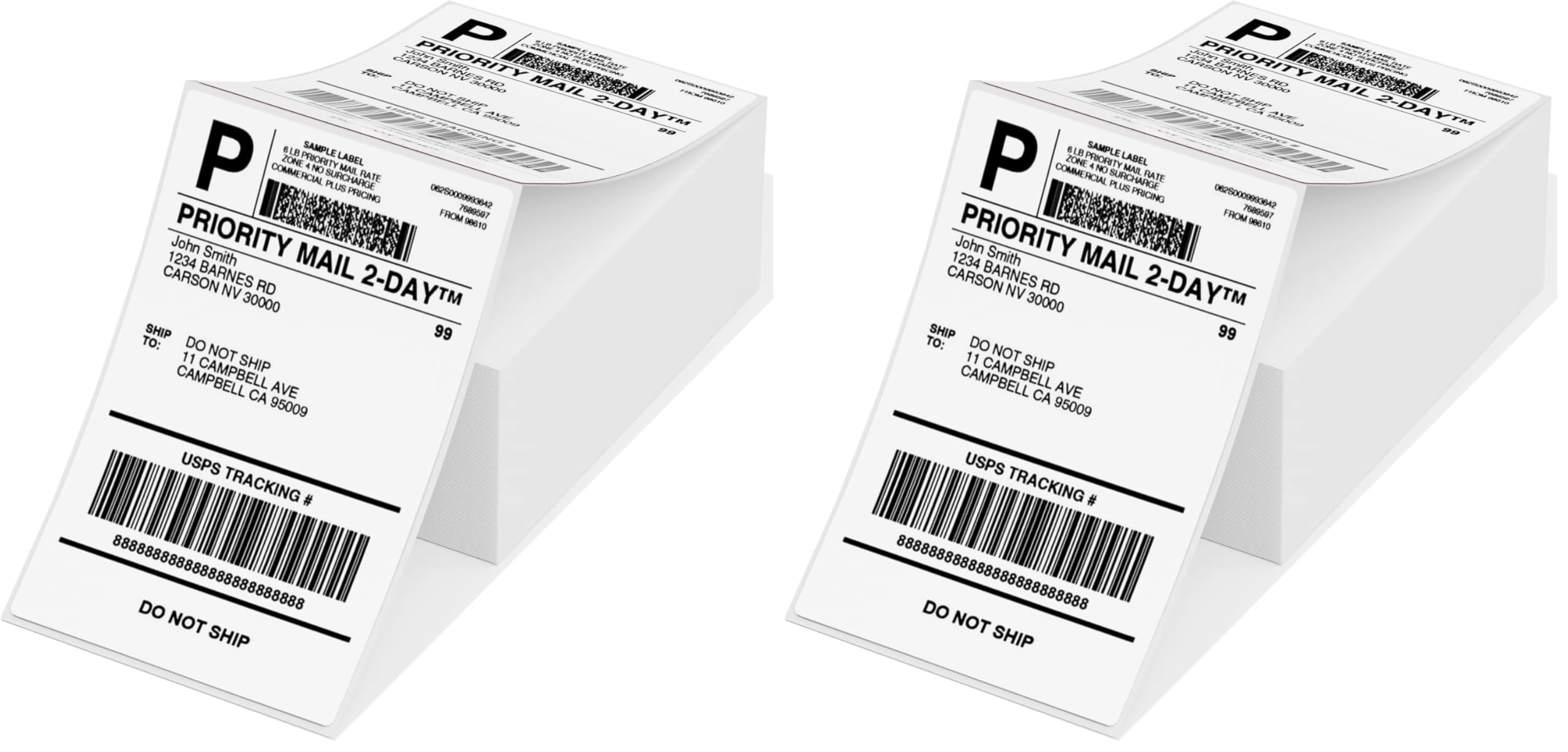 Phomemo 4''x 6'' Étiquettes Thermiques, Etiquette Imprimante Thermique, Compatible avec les Imprimante Thermique Etiquette, Compatible avec 241bt 520bt Imprimante (500 étiquettes pliantes) Blanc