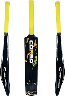 CORSO SPORTS & FITNESS Plastic Bat, Plastic Cricket Bat Hard Plastic, Double Blade Plastic Bat for Tennis and Wind Ball, Full Size Cricket Bat (Size 8)