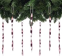 Vista 32 de AMS Adornos para árbol de Navidad, juego de 24 piezas de adornos de carámbanos retorcidos de aluminio para árbol de Navidad, fiesta de Año Nuevo