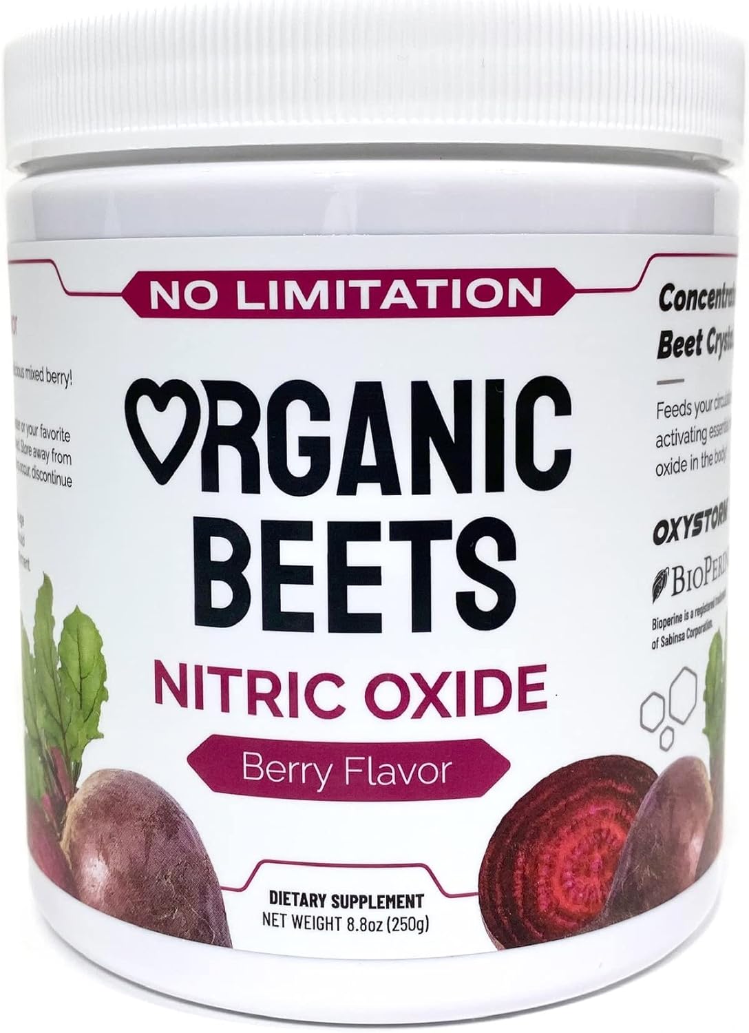 NO LIMITATION Organic Beets Nitric Oxide Berry Flavor