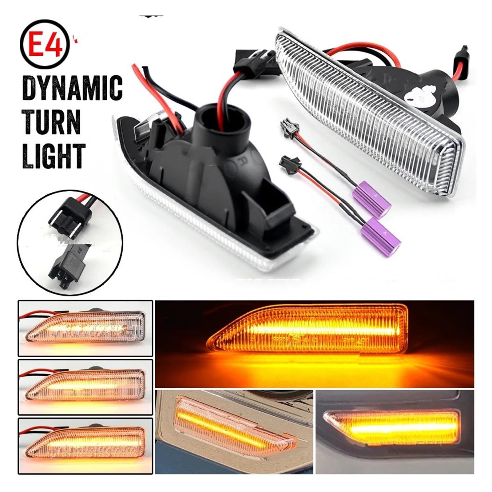 Luz LED De Posición Lateral Secuencial Dinámica Con Señal De Giro Fluida Para Mini Para Countryman F60 2017 2018 2019 2020 Intermitentes Laterales Dinámicos(Smoky black)
