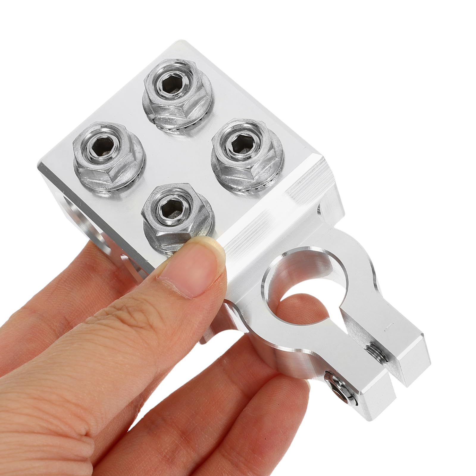 ORFOFE Coupe-circuit Argenté en Alliage D'aluminium Performance Fiable de Batterie et Sortie D'énergie Stable pour Voiture Adaptée aux Véhicules