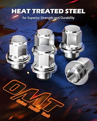 Vista 3 de M12x1.5 Lug Nuts, 12x1.5mm Wheel Lug Nuts Compatible with Toyota Avalon Camry Highlander Prius Sienna, Lexus IS300 LFA CT200h HS250h GS450h, Silver