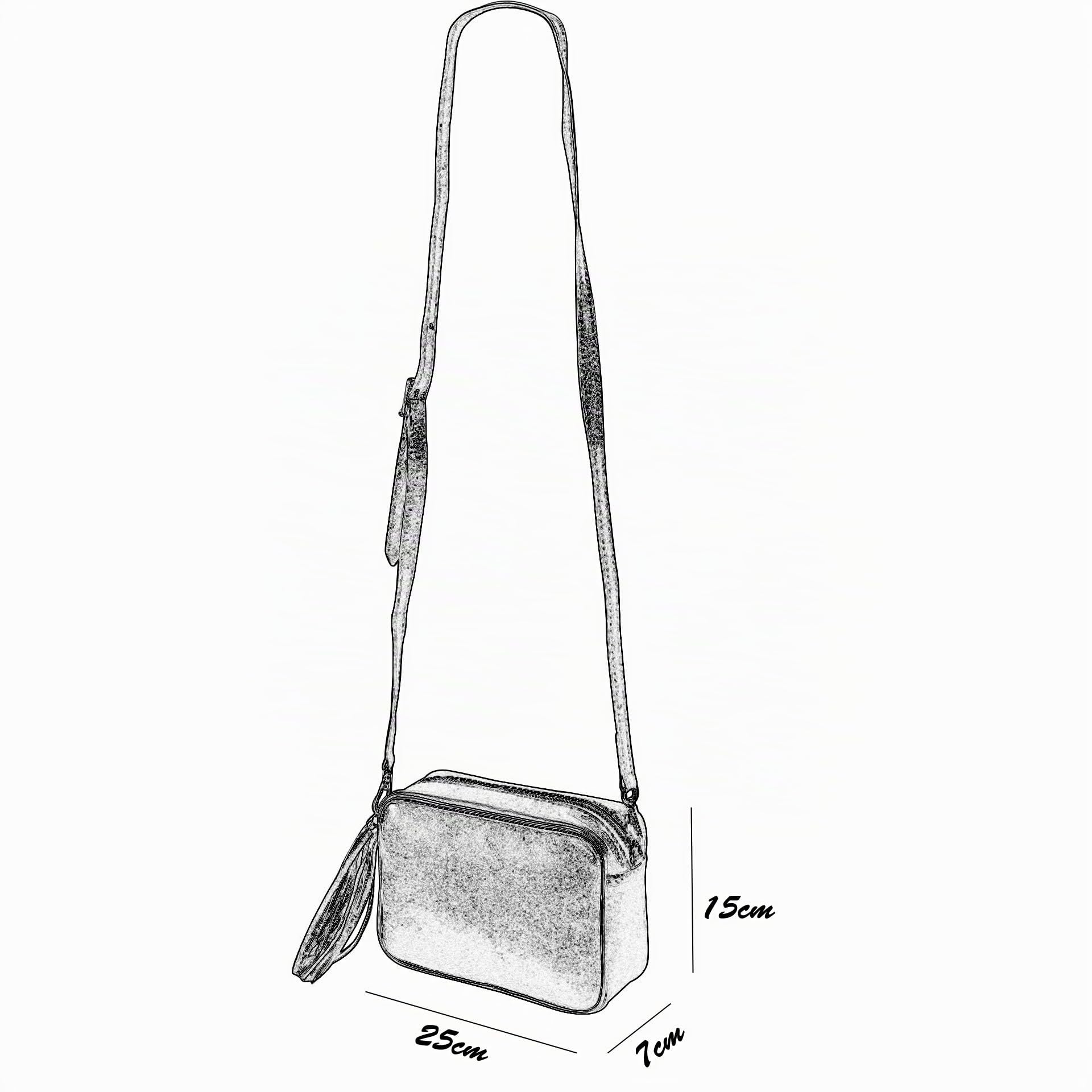 SH Leder Echtleder Umhängetasche mittel kleine Tasche Abendtasche Clutch Crossbody Bag Messenger Handtasche mit Reißverschluss 21x15cm Chiara G209