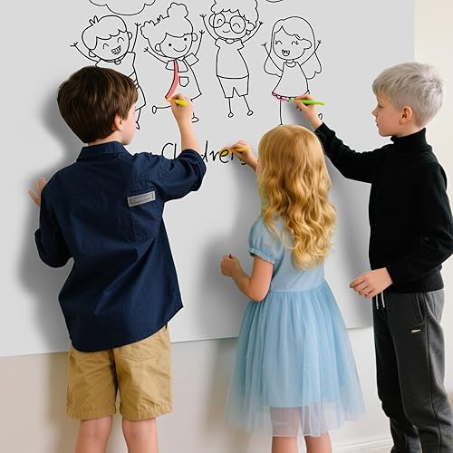 Miniatura 6 de Pizarra magnética de vidrio  Pizarra de cristal de borrado en seco de 48 x 36 pulgadas, gran tablero de vidrio sin marco para paredes, oficina,